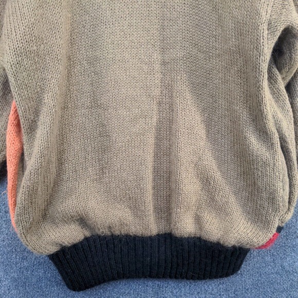 Cervelle Women's Acryclic Mohair Blend Cardigan Multi L Fall Leaf Pattern Knit - Picture 4 of 12